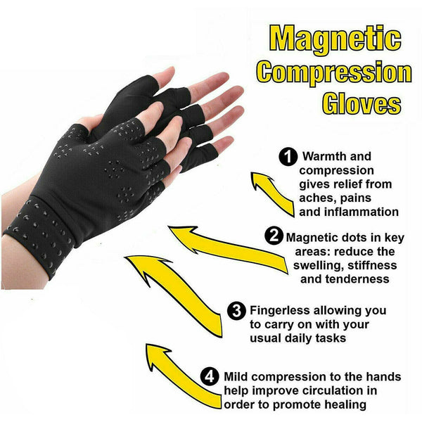 Arthritis Gloves Copper/Cotton/Magnetic Compression Pain Relief Hand Wrist Brace