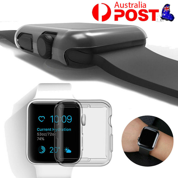 40mm/44mm Clear Ultra Full Case Cover Screen Protector For Apple Watch Series 4