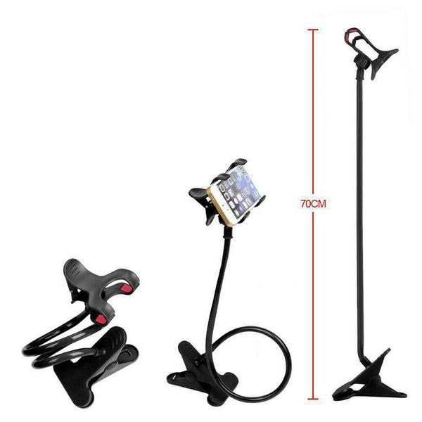 Mobile Phone Flexible Long Stand Holder Clip Gooseneck Bracket Clamp Desk Bed AU