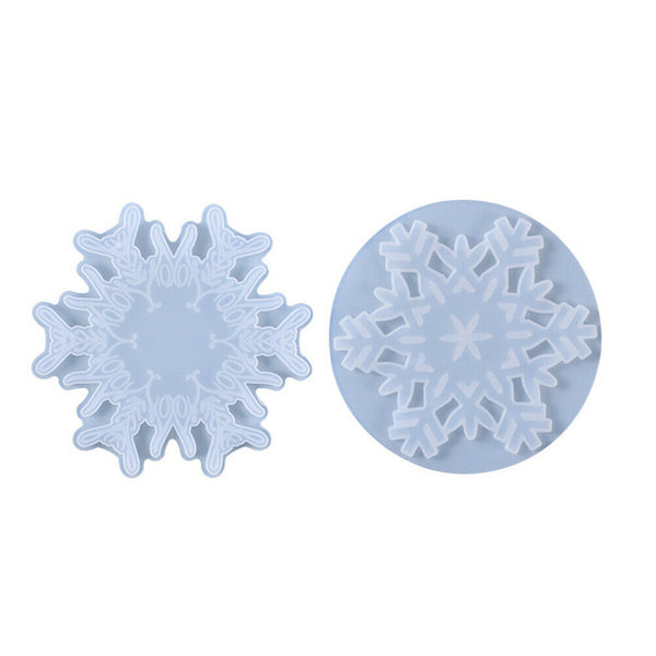 Silicone Snowflake Coaster Resin Epoxy Mold Christmas Decor Casting Mould Craft