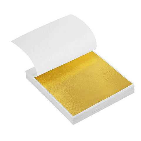 100PCS Gilding Gold Silver Leaf Sheet Book Foil Paper Decorating Art Craft AU