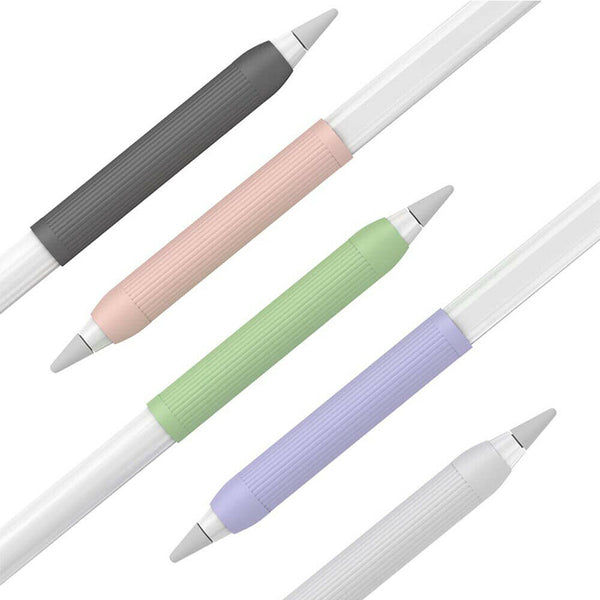 For iPad Apple Pencil 1 2 Silicone Grip Nib Tip Anti-Slip Case Holder Skin Cover