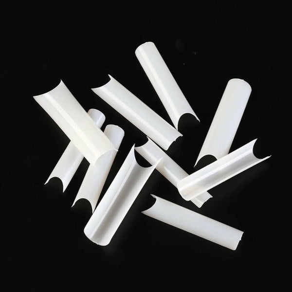 500Pcs Fake French Nail Tips Clear Natural Long False Pointy Art Gel Patches AU