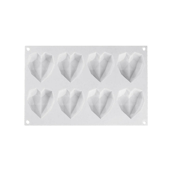 3D Love Heart Shaped Silicone Mould Bakeware Chocolate Cake Ice Baking Mold DIY