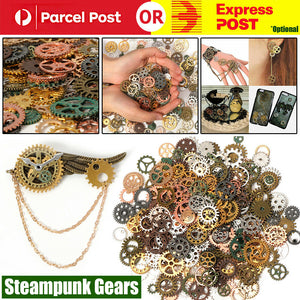 100g Watch Parts forSteampunk Cyberpunnk Cogs Gears DIY Jewelry Making Craft Art