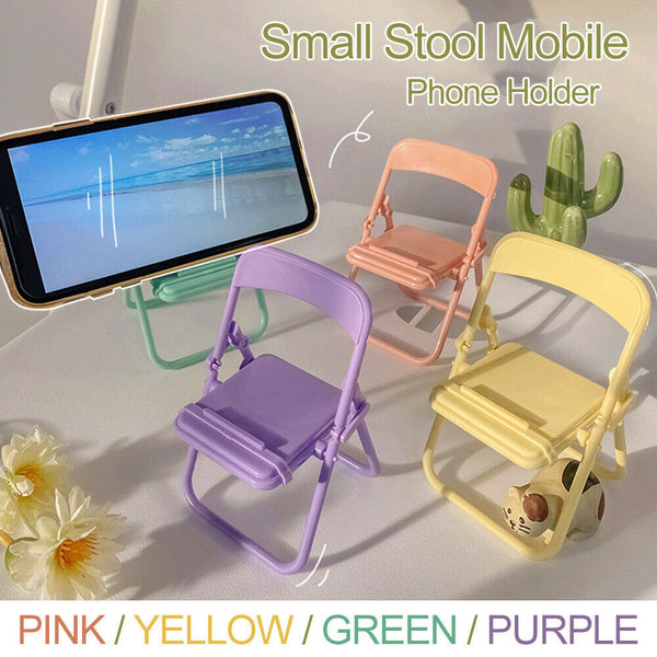 Cute Chair Shape Portable Mobile Phone Holder Smartphone Desktop Brackets AU