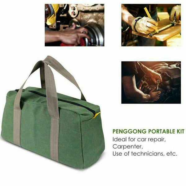 Waterproof Canvas Storage Hand Tool Bag Portable Toolkit Case Heavy Duty Pouch