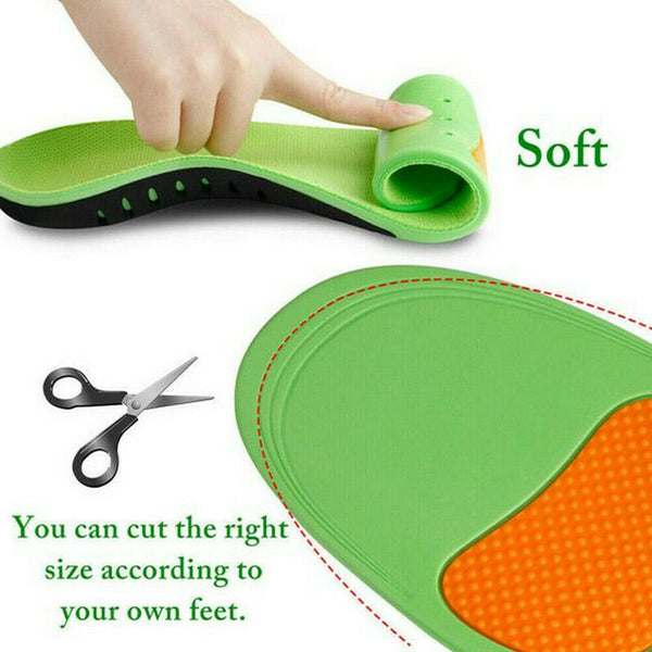 Pair Insole Orthotic Arch Support Shoe Flat Feet Correct Pad Pain Relief Plantar