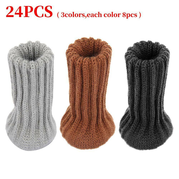 8/24X Table Chair Leg Floor Protectors Knit Socks Sleeve Furniture Feet Covers