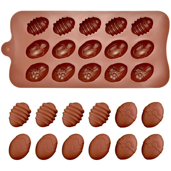 2 PCS Egg Easter Chocolate Cake ice Cube Candy Cookie Silicone Mould Decorating