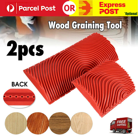 2PCS Wood Graining Tool Wood Grain Wall Art Paint for Wall Painting Decor DIY