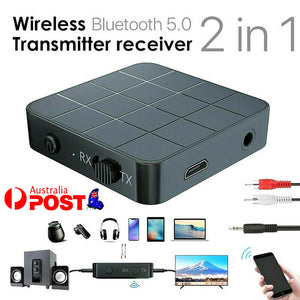 2in1 Bluetooth 5.0 Wireless Audio Transmitter Receiver HIFI MP3 Adapter RCA AUX