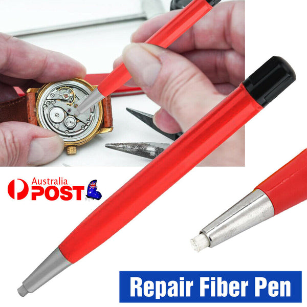 Fiber Brush Pen Rust Dirt Cleaner Remover Scratch Watch Repair Tool Kit