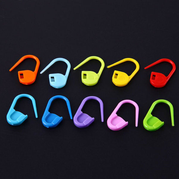 50/100/200Pcs Knitting Weave Crochet Locking Stitch Markers Holder Plastic Bulk