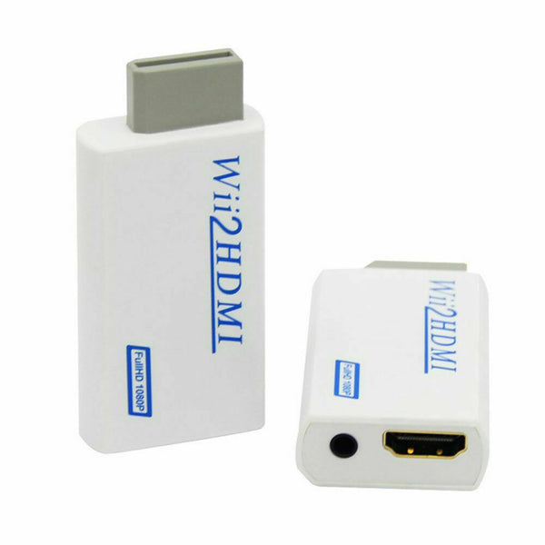 20x1080p Wii to HDMI Converter Mini 3.5mm Adapter Wii2HDMI Audio HD Video Output