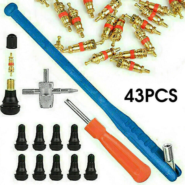 43pcs Car Tyre Valve Stem Puller base Quick Remover Tire Repair Installer Tool