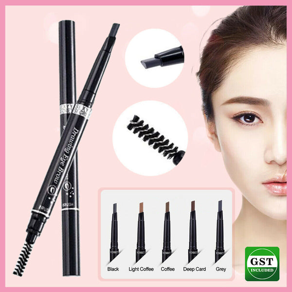 Waterproof Eyebrow Pencil Eye Brow Eyeliner Pen With Brush Makeup Tool Cosmetic