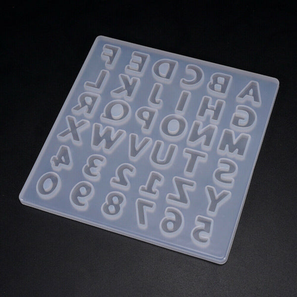 Alphabet Number Silicone Pendant Mold Necklace Jewelry Resin Mould Casting Craft