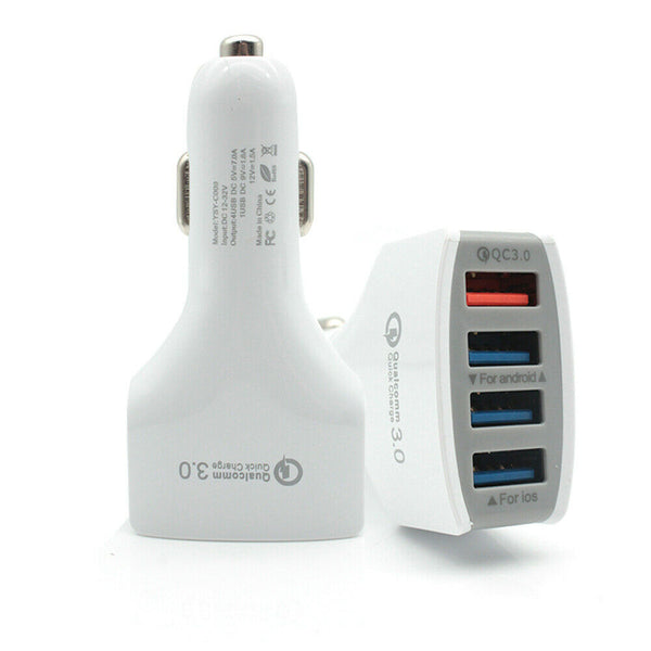 PD Fast Charging QC3.0 3.4A Car Charger Plug Multi USB-C Adapter Quick Charge