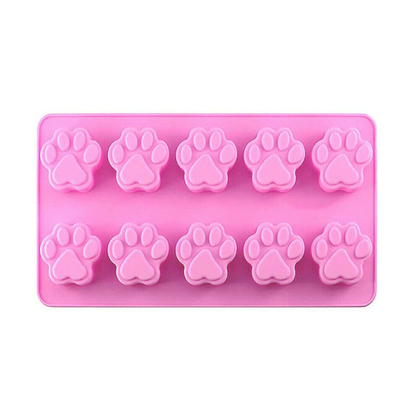 Paw Print Silicone Mold Chocolate Cookie Mould Jelly Ice Cube Baking Decor