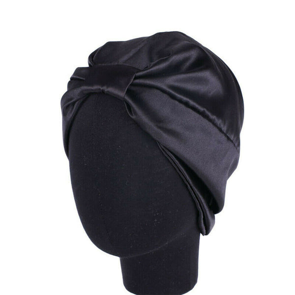 Womens Pure Silk Sleeping Cap Sleep Hat Night Hair Styling Care Bonnet Wrap