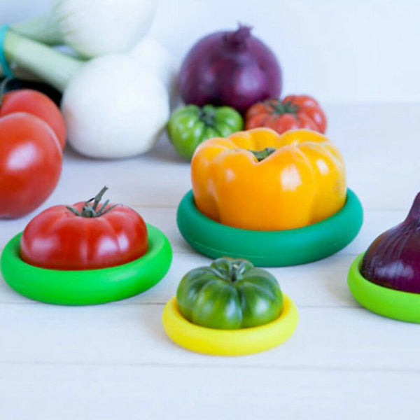 4Pcs Reusable Flexible Silicone Kitchen Craft Food Fruit Vegetable Storage Cover