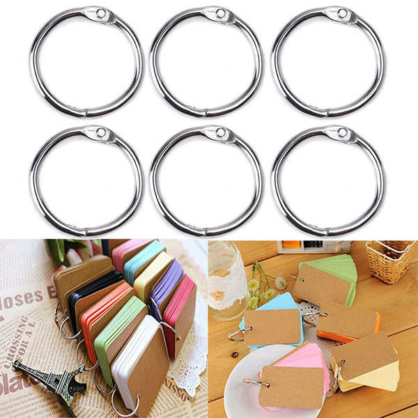 10/20/50/100/200X Hinged Rings 19/25/32mm Binder Split Hinge Clips Album File