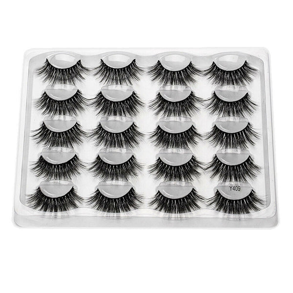 10Pairs 3D Mink Natural Thick False Eyelashes Curly Eye Lashes Makeup Extension