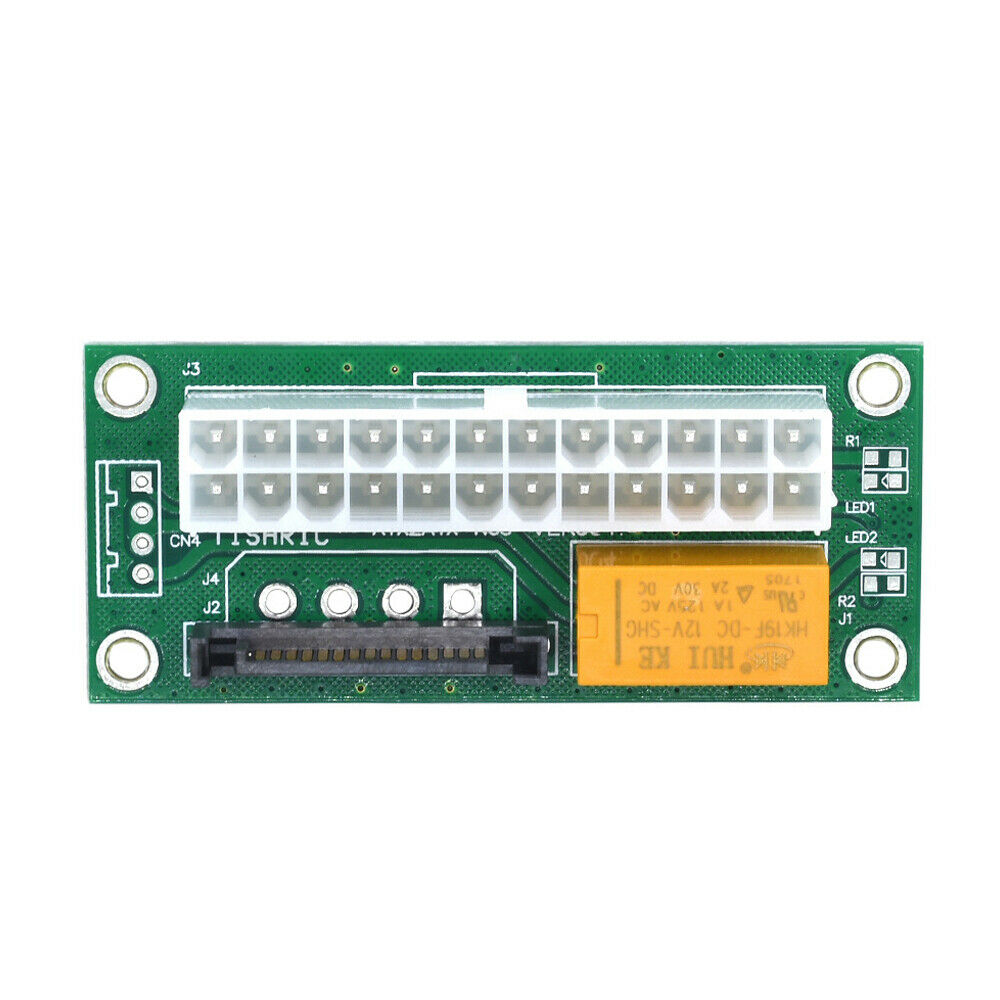 Add2psu ATX 24Pin to 4Pin/SATA Dual PSU Power Supply Sync Adapter