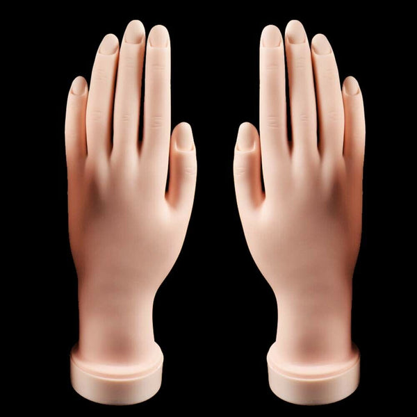 Practice Model Hand Nail Art Trainer Hand Fake Hand For Acrylic Gel False AU NEW