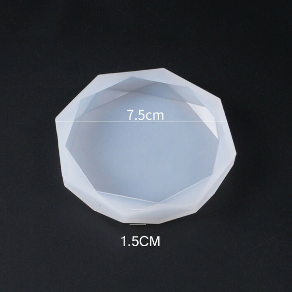 Coaster Resin Casting Mold Epoxy Mould Silicone Jewelry Agate Making Tool Craft