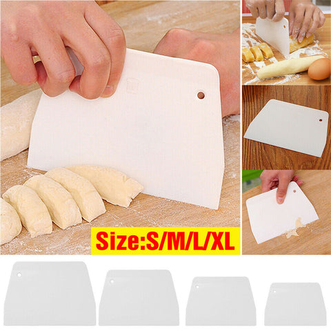 4PCS Bakers Dough Scraper Sourdough Pastry Bread Cutter Slicer Cutting Tool