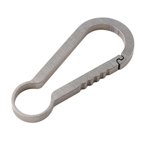 Titanium Alloy Spring Buckle Belt Bag Clip Loop Hook Keychain Key Ring Carabiner