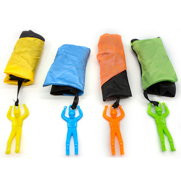 Hand Throwing Mini Soldier Parachute Funny Toy Kid Outdoor Game Play Educational