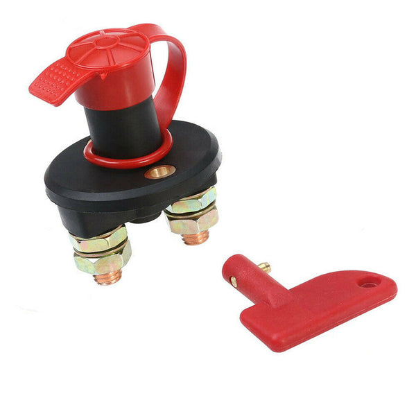 2Pcs 12V 24V Disconnect Battery Isolator Cut Off Kill Switch Key Car Marine Boat