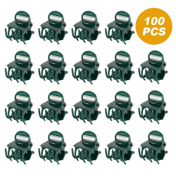 100Pcs Plastic Orchid Plant Garden Clips Vegetable Support Flower Holding Stake