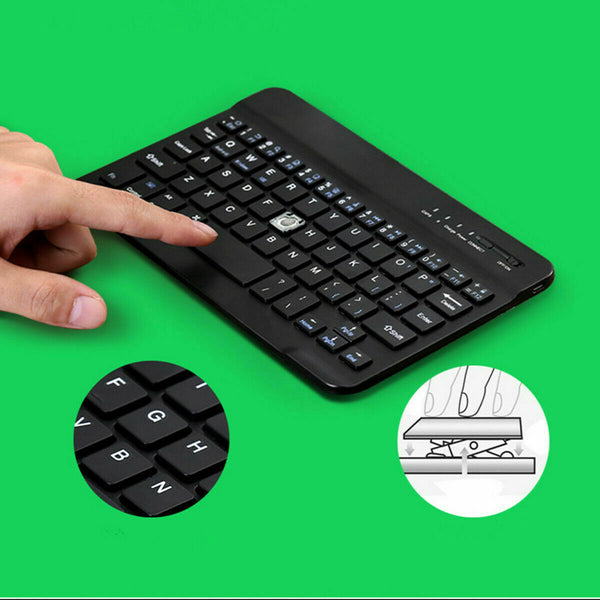 Ultra Slim Bluetooth Wireless Keyboard For Apple iPad iPhone Android Windows