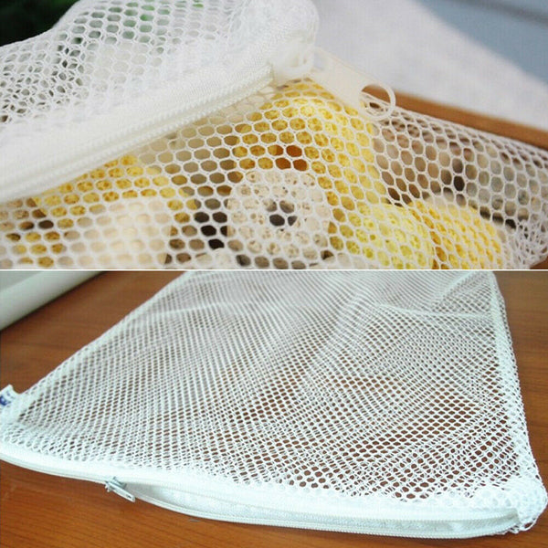 1/5PCS Nylon Mesh Aquarium Fish Tank Pond Filter Supplies Media Zip Net Bag Tool