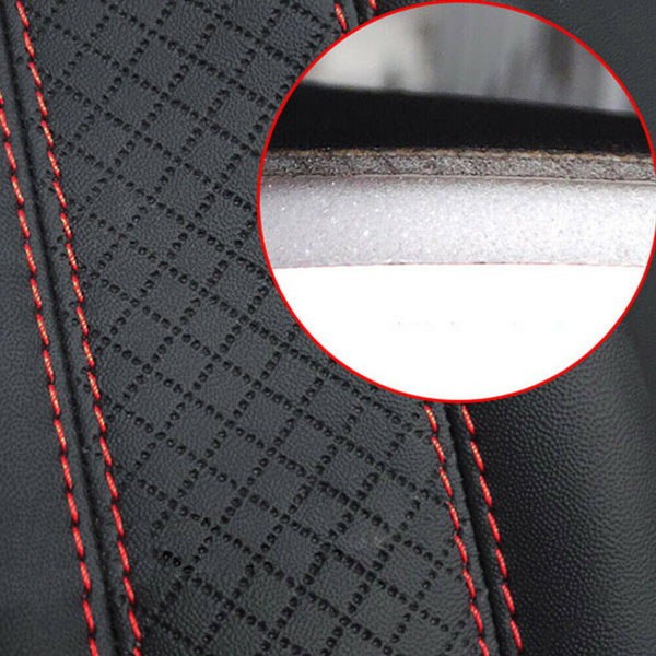 2PCSLeather Safety Belt Shoulder Cover Breathable Protection Seat Belt Padding