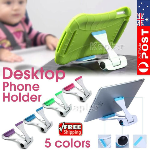 Desk Stand Folding Desktop Holder For iPad iPhone Samsung Mobile Phone Tablet AU