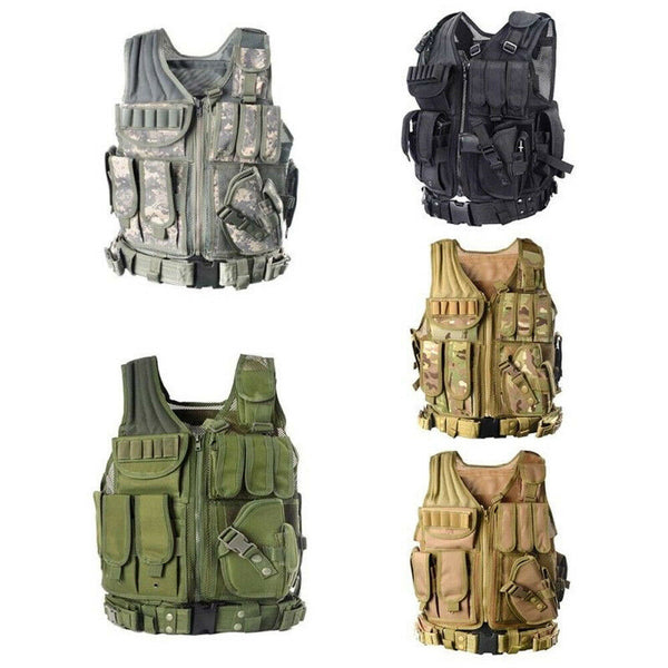 Tactical Military Vest Army Paintball Airsoft Combat Assault Adjustable Armor