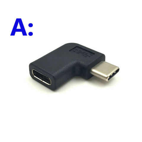 90 Degree Right Angle USB 3.1 Type C Male To Female USB-C Converter Adapter