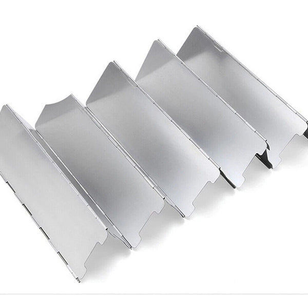 10-20 plates Foldable Aluminum Camping Cooker BBQ Gas Stove Wind Shield Screen