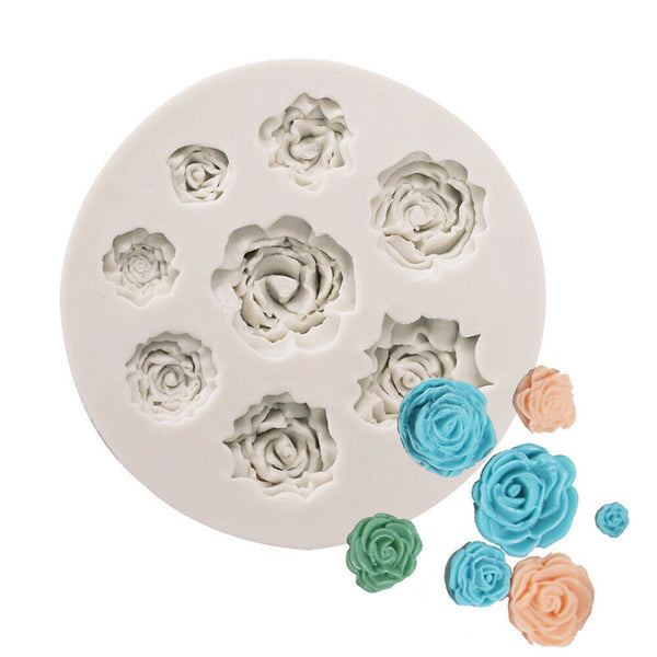 Flower Silicone Cake Topper Decor Fondant Sugarcraft Mould Chocolate Baking Mold