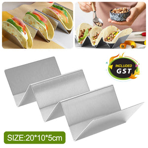 1/5pcs Stainless Steel Tray Taco Shell Holder Tortilla Stand Holds Kitchen Rack