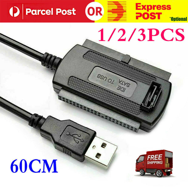 SATA/PATA/IDE to USB 2.0 Adapter Converter Cable for 2.5 3.5'' Hard Drive Disk