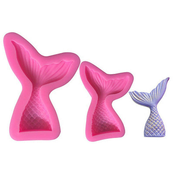 Silicone Mermaid Tail Cake Fondant Mold Chocolate Baking Mould Decor Sugarcraft