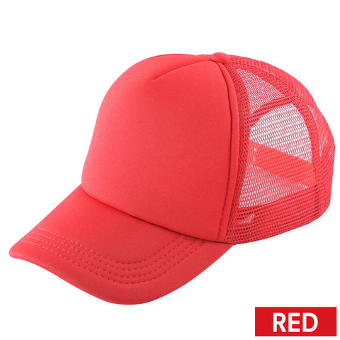 Plain Trucker Cap Hat Unisex Adjustable Mesh Baseball Promotional Various Colors