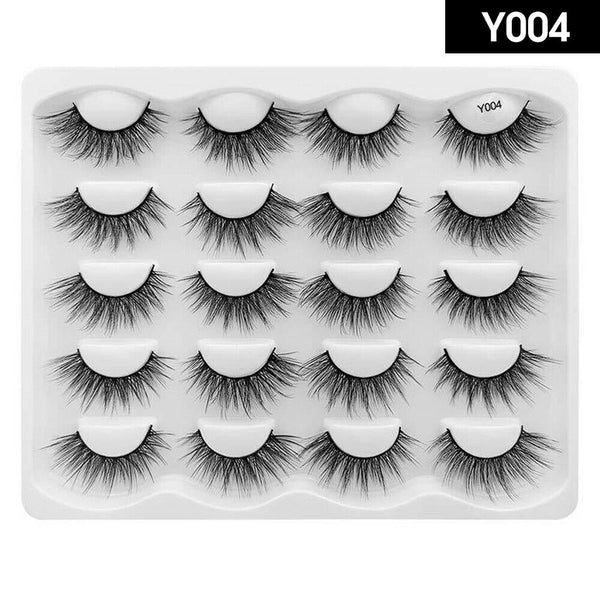 5/10Pairs 3D Mink Natural Thick False Eyelashes Eye Lashes Makeup Extension Hot