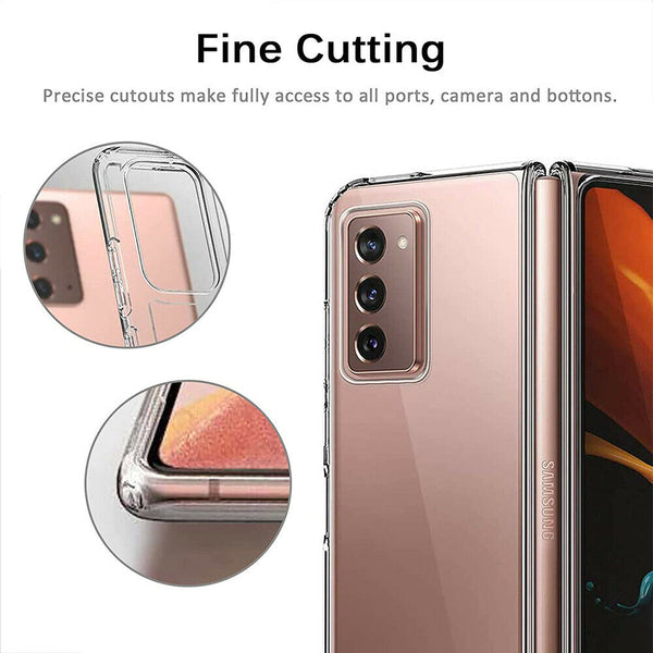 For Samsung Galaxy Z Fold 2 5G Case Crystal Clear Shockproof Ultra Thin Cover